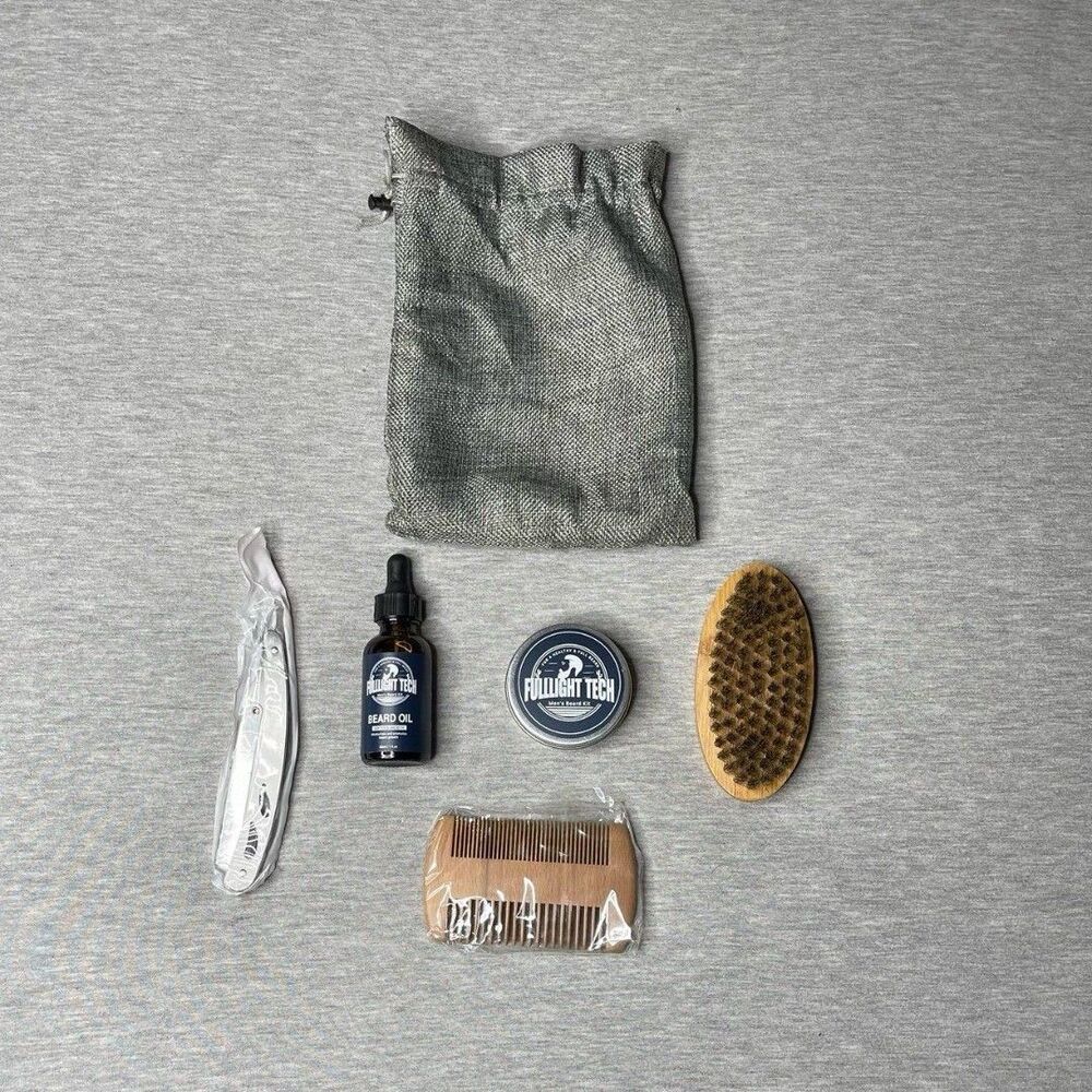 FullLight Tech Men’s Beard Growth Grooming Kit Gift 6 PCS. Set